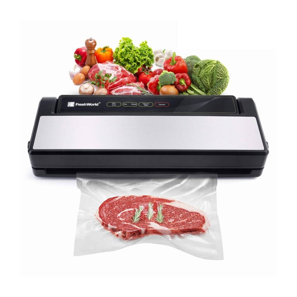 FreshWorld Vacuum Food Sealer In Black Silver -TVS-2018